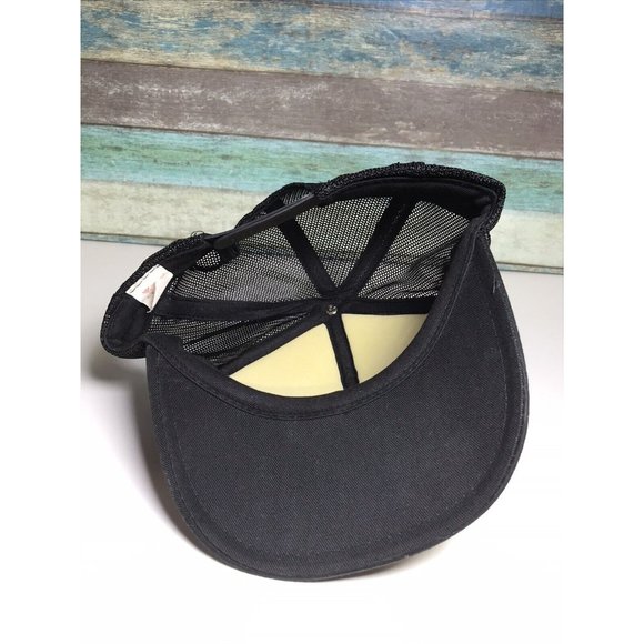 Vintage Cap NASA Astronaut Space Mens Snapback Trucker Mesh Hat Black 80s 90s - Picture 6 of 8